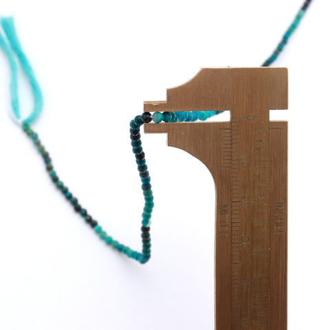 Chrysocolla Blue Shaded Round Faceted Natural Beads 13.5 Inches Strands