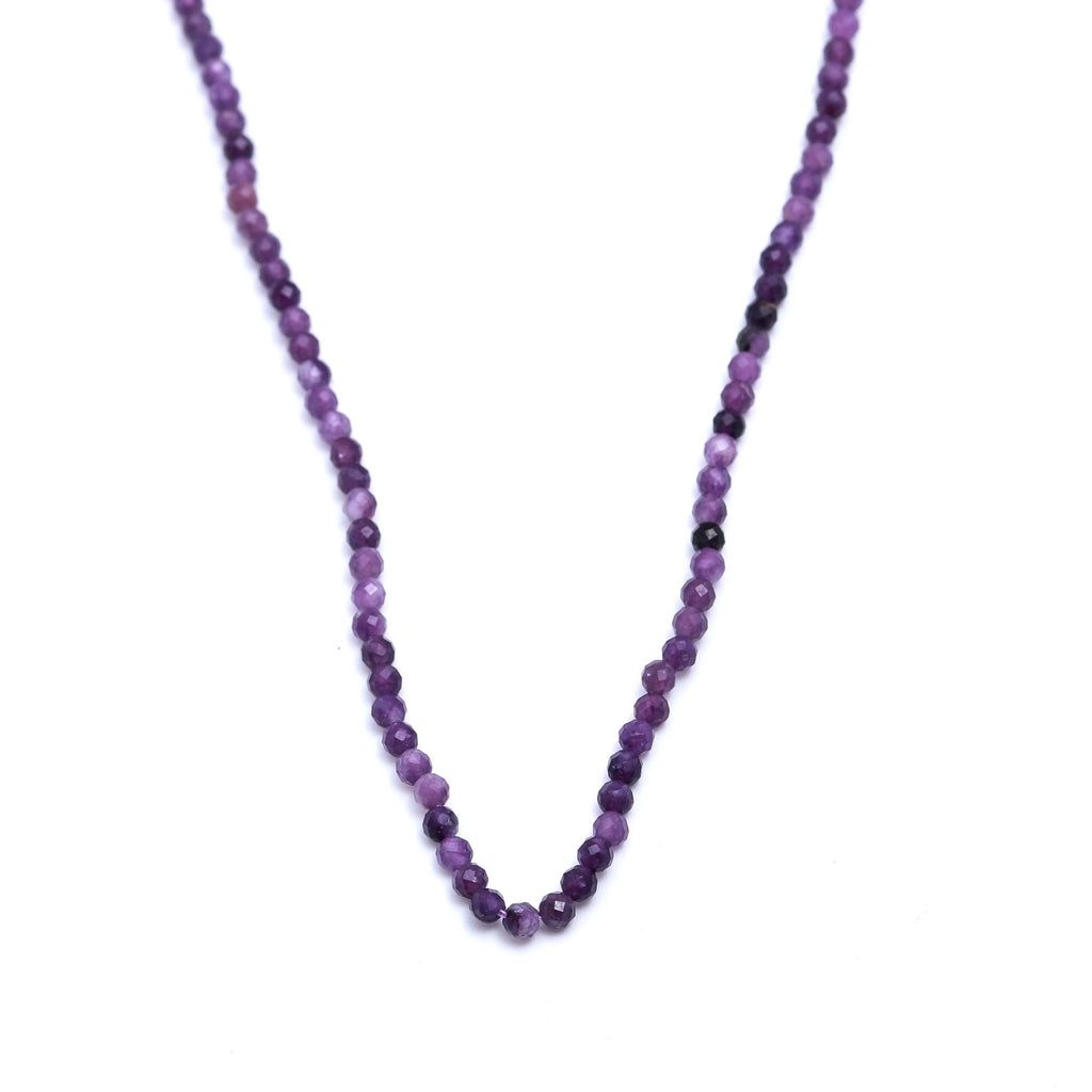 Charoite Purple Round Faceted Natural Beads 12.5 Inches Strands