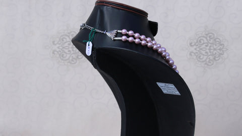 Pearl Pink Round Smooth Natural Beads Necklace 20 Inches Strands