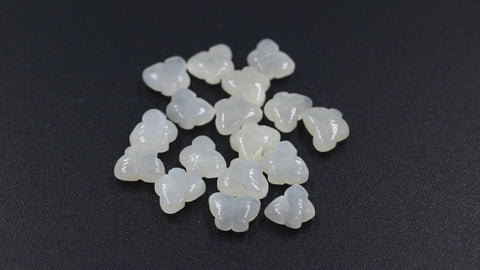 Moonstone White Butterfly Carving Natural 4 MM stone