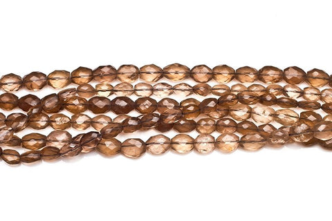 Smoky Quartz Brown Oval Faceted Natural Beads