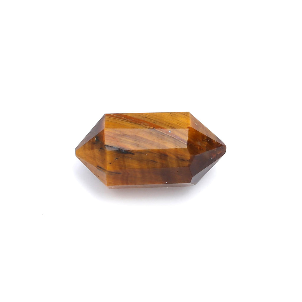 Tigers Eye Brown Double Pencil Faceted Natural 11 MM Stone