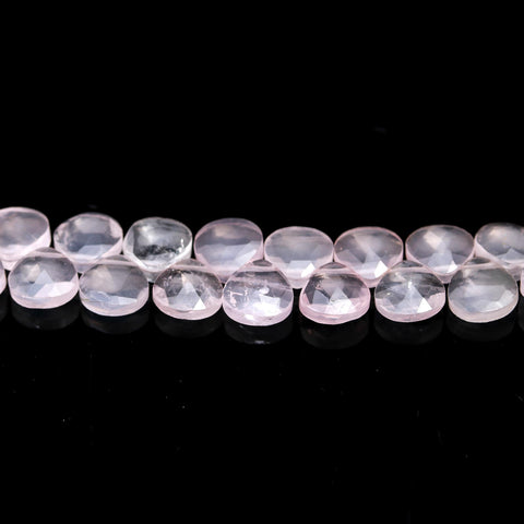 Rose Quartz Pink Pear Faceted Natural Beads 8 inches strands