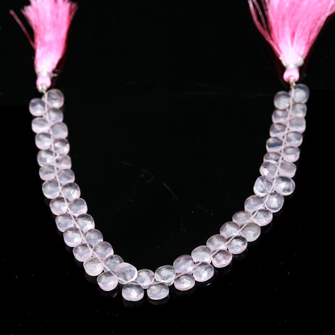 Rose Quartz Pink Pear Faceted Natural Beads 8 inches strands