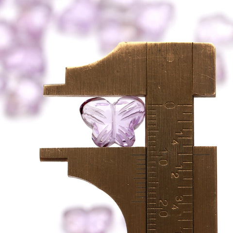 Amethyst Purple Butterfly Carving Natural 9MM Beads