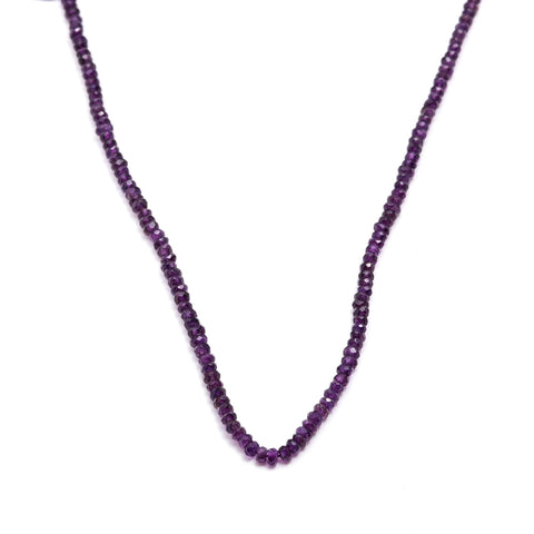 Amethyst Purple Rondell Faceted Natural Beads 8 Inches Strands