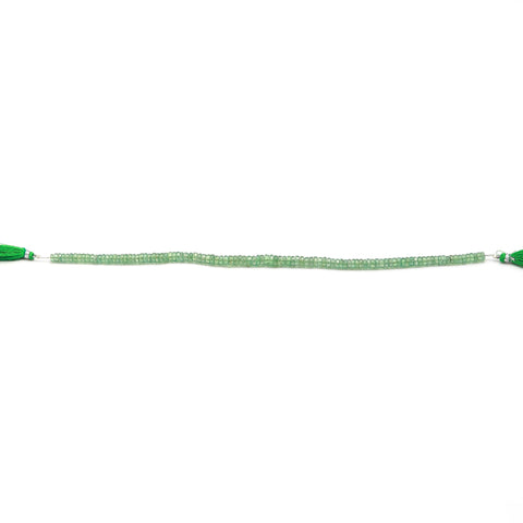 Green Apatite Green Tire Faceted Natural Beads 16 inches Strands