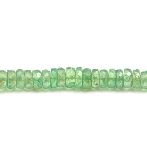 Green Apatite Green Tire Faceted Natural Beads 16 inches Strands