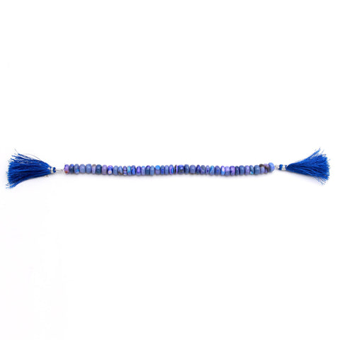 Sapphire Purple Rondell Smooth Natural Beads 8 Inches Strands