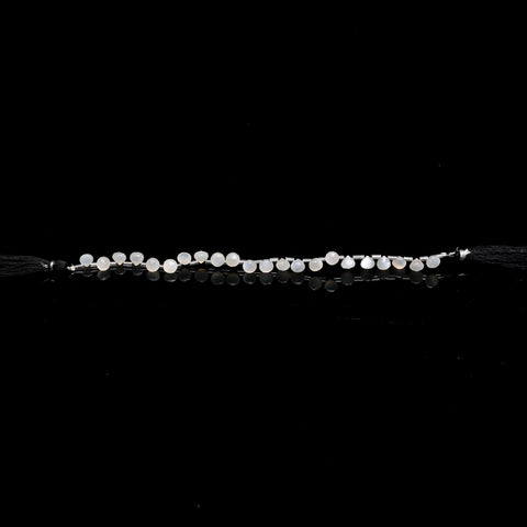 White Moonstone Onion Faceted Natural Beads 8 Inches Strands