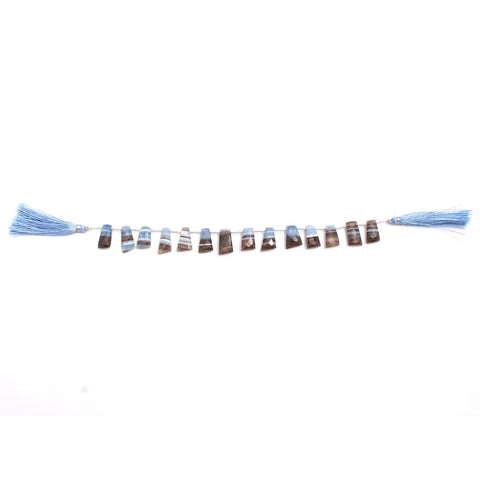 Boulder Opal Blue/Grey Odd Rectangle Faceted Natural Beads