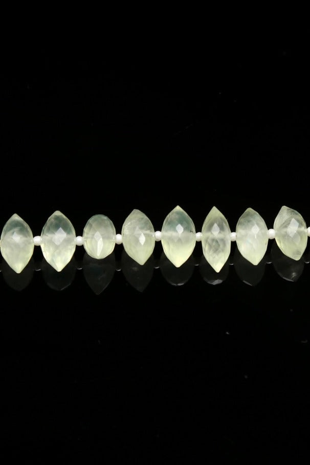 Green Amethyst Dew Drop Faceted Natural Beads