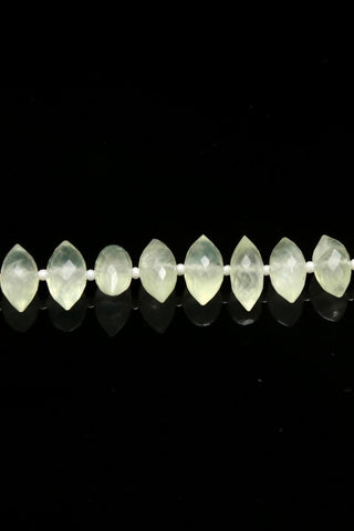 Green Amethyst Dew Drop Faceted Natural Beads