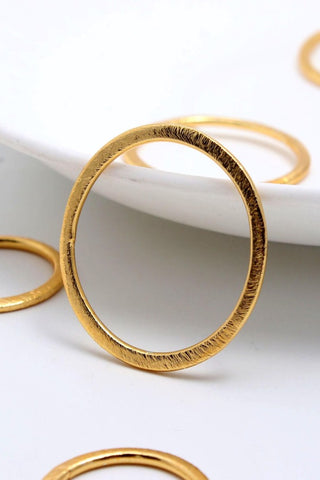 Gold Coated Brass Outline 20MM & 28MM Circle Blank