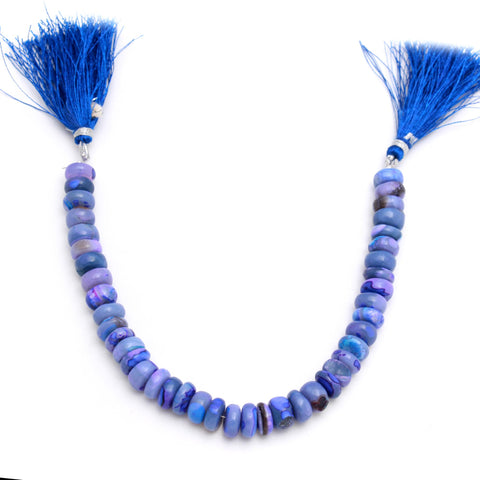 Sapphire Purple Rondell Smooth Natural Beads 8 Inches Strands