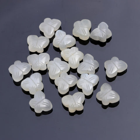 Moonstone White Butterfly Carving Natural 4 MM stone