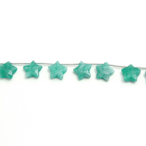 Amazonite Green Star Faceted Natural Beads