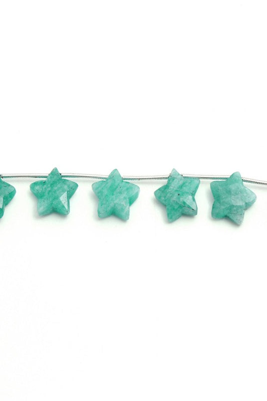 Amazonite Green Star Faceted Natural Beads