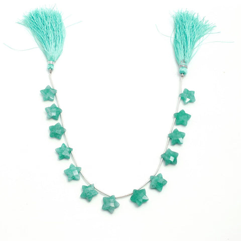 Amazonite Green Star Faceted Natural Beads