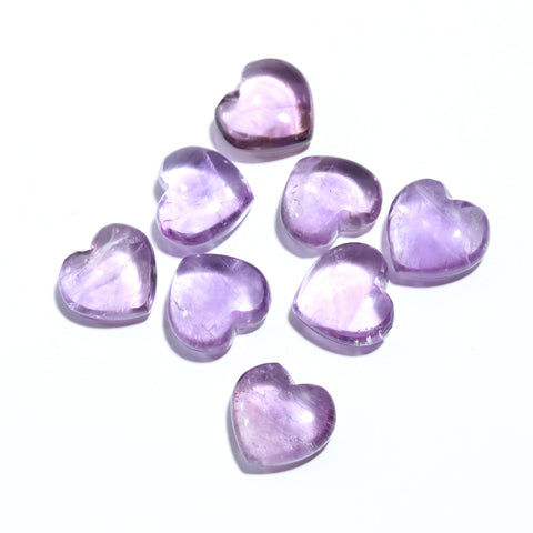 Amethyst Purple Heart Smooth Natural 10 MM Stone