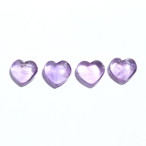 Amethyst Purple Heart Smooth Natural 10 MM Stone