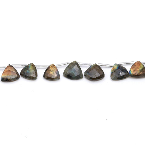 Labradorite Grey Axe Faceted Natural Beads 8 Inches Strands