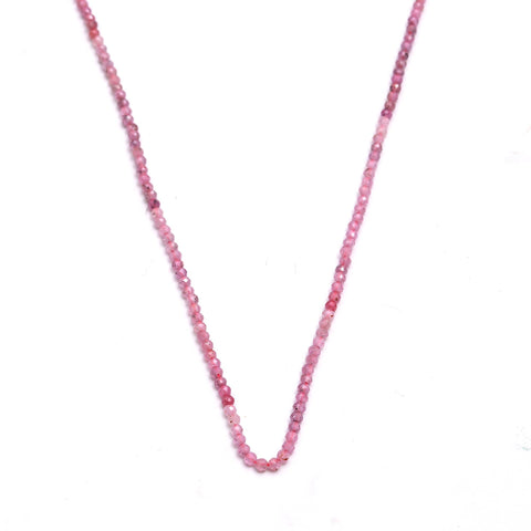 Pink Tourmaline Shaded Pink Round Faceted Natural Beads 12.5 inches strands