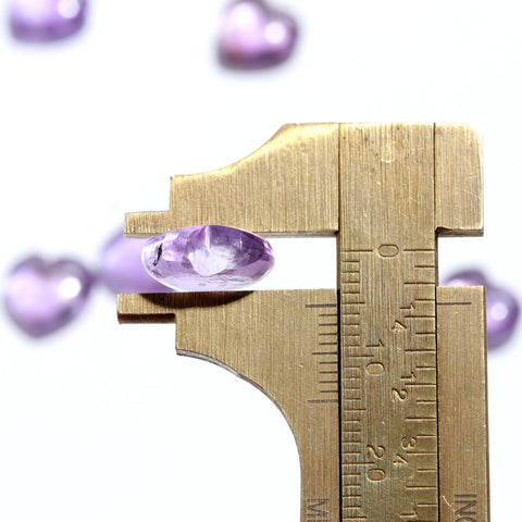 Amethyst Purple Heart Smooth Natural 10 MM Stone