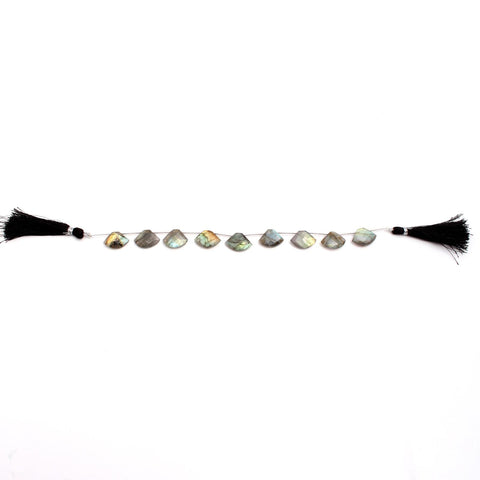 Labradorite Grey Axe Faceted Natural Beads