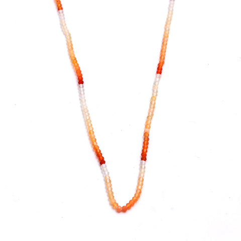 Mexican Fire Opal Shaded Orange Round Faceted Natural Beads 12.5 inches strands