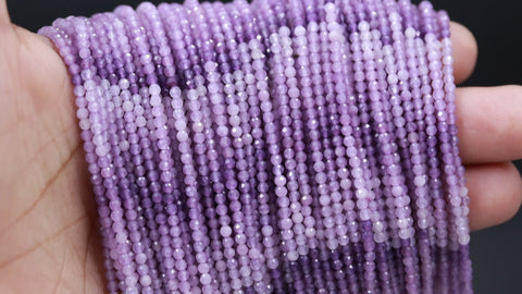 Charoite Purple Round Faceted Natural Beads 12.5 Inches strands