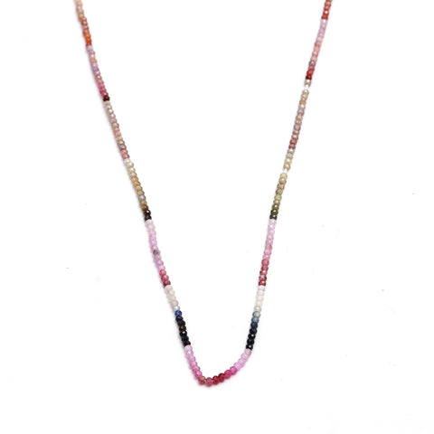 Multi Spinel Shaded Multicolor Round Faceted Natural Beads 12.5 inches strands