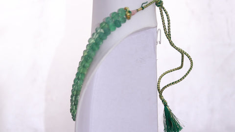 Green Strawberry Quartz Green Watermelon Smooth Natural Beads Necklace 24 Inches Strands