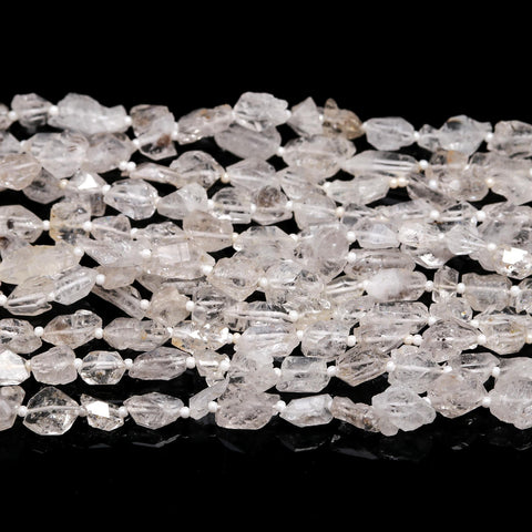 Herkimer Quartz White Diamond Raw Smooth Natural Beads 16 Inches Strands