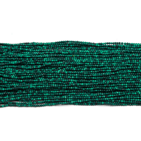 Emerald Shaded Green Round Faceted Natural Beads 12.5 inches strands