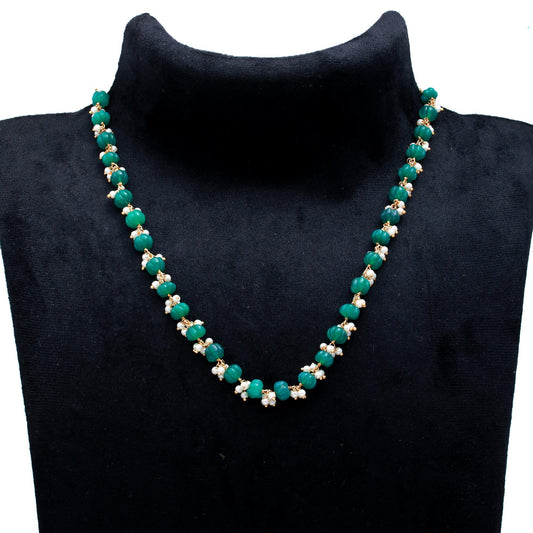 Jade Green Watermelon Smooth Natural Beads Necklace 24 Inches strands