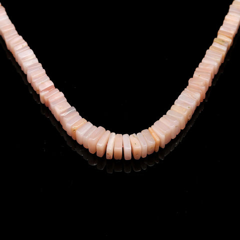 Moonstone Peach Square Chips Smooth Natural Beads 8 Inches Strands