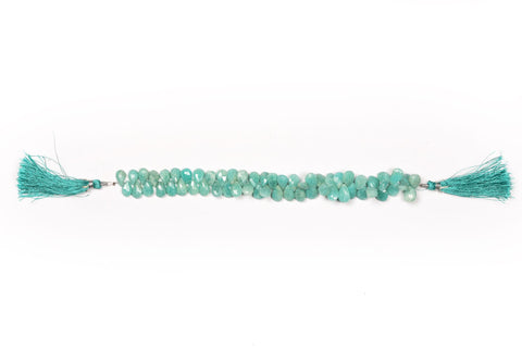 Amazonite Green Pear Faceted Natural Beads