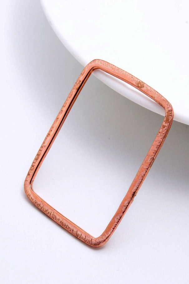 Copper Coated Brass Outline 40 x 30MM Rectangle Blank