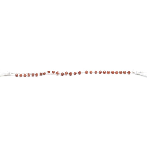 Peach Moonstone Onion Faceted Natural Beads 8 inches Strands