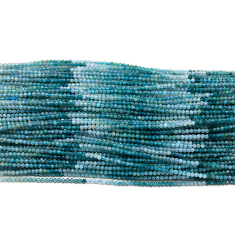 Grandidierite Blue Round Faceted Natural Beads 12.5 inches strands