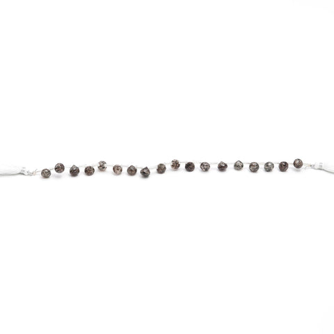 Smoky Quartz Brown Onion Faceted Natural Beads 8 inches Strands