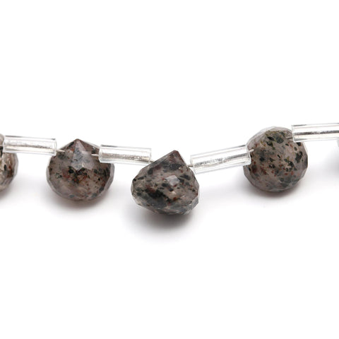 Smoky Quartz Brown Onion Faceted Natural Beads 8 inches Strands