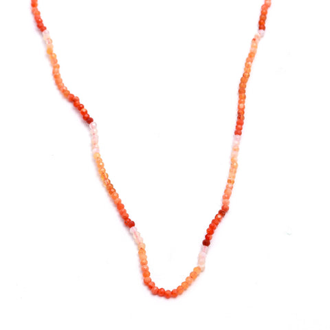 Mexican Fire Opal Shaded Orange Round Faceted Natural Beads