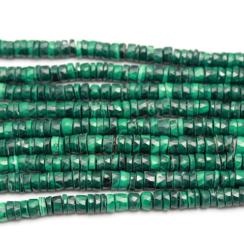 Ruby Ziosite Green Tire Faceted Natural Beads 8 Inches Strands