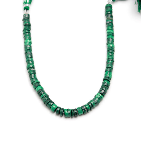 Ruby Ziosite Green Tire Faceted Natural Beads 8 Inches Strands