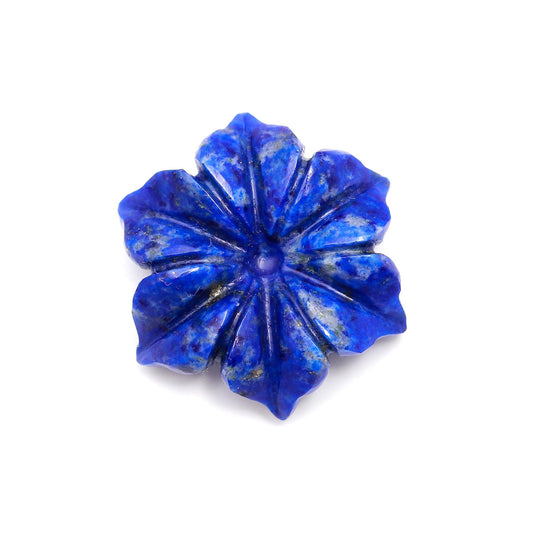 Lapis Lazuli Blue Petal Flower Smooth Natural 16 MM Stone