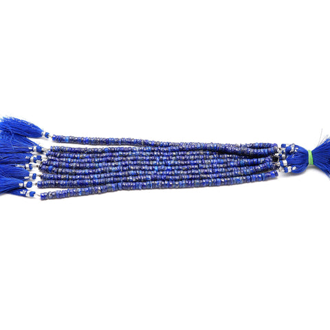 Lapis Lazuli Blue Tire Faceted Natural Beads 8 Inches Strands