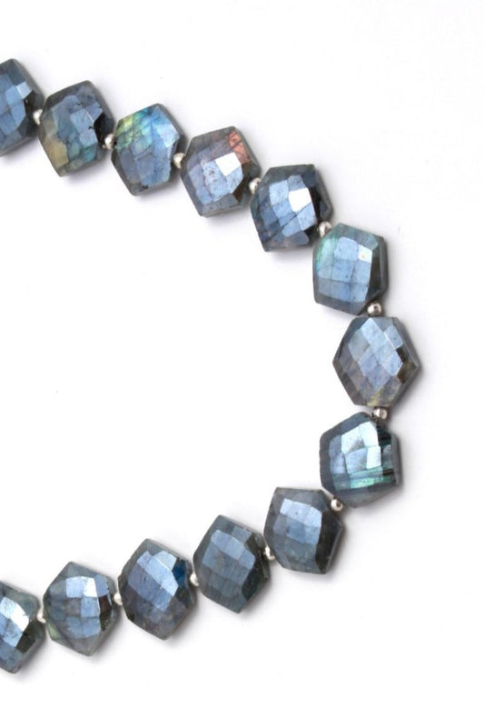 Mystic Coated Labradorite Hexagon Faceted Natural Beads