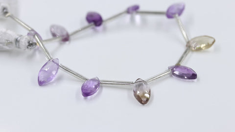 Amethyst Pink Marquise Faceted Natural Beads 8 Inches Strands